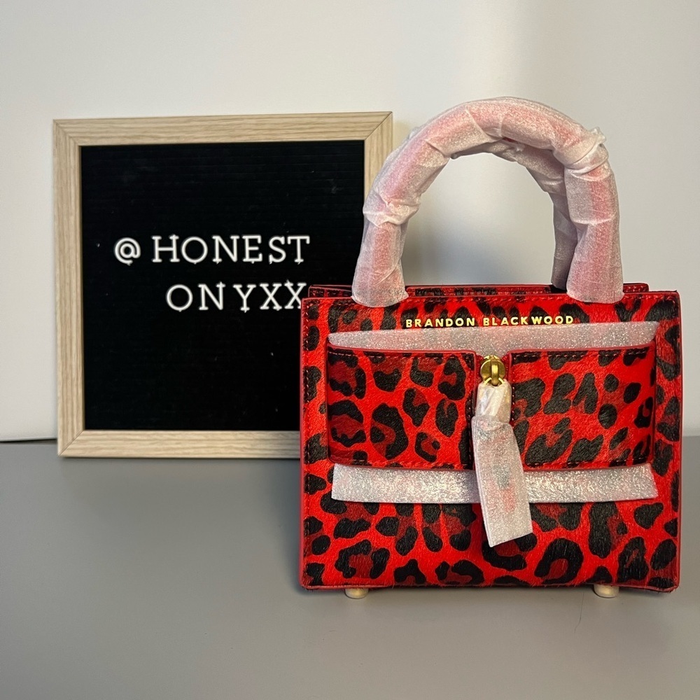 Brandon Blackwood red leopard pony hair kuei bag - Picture 9 of 10